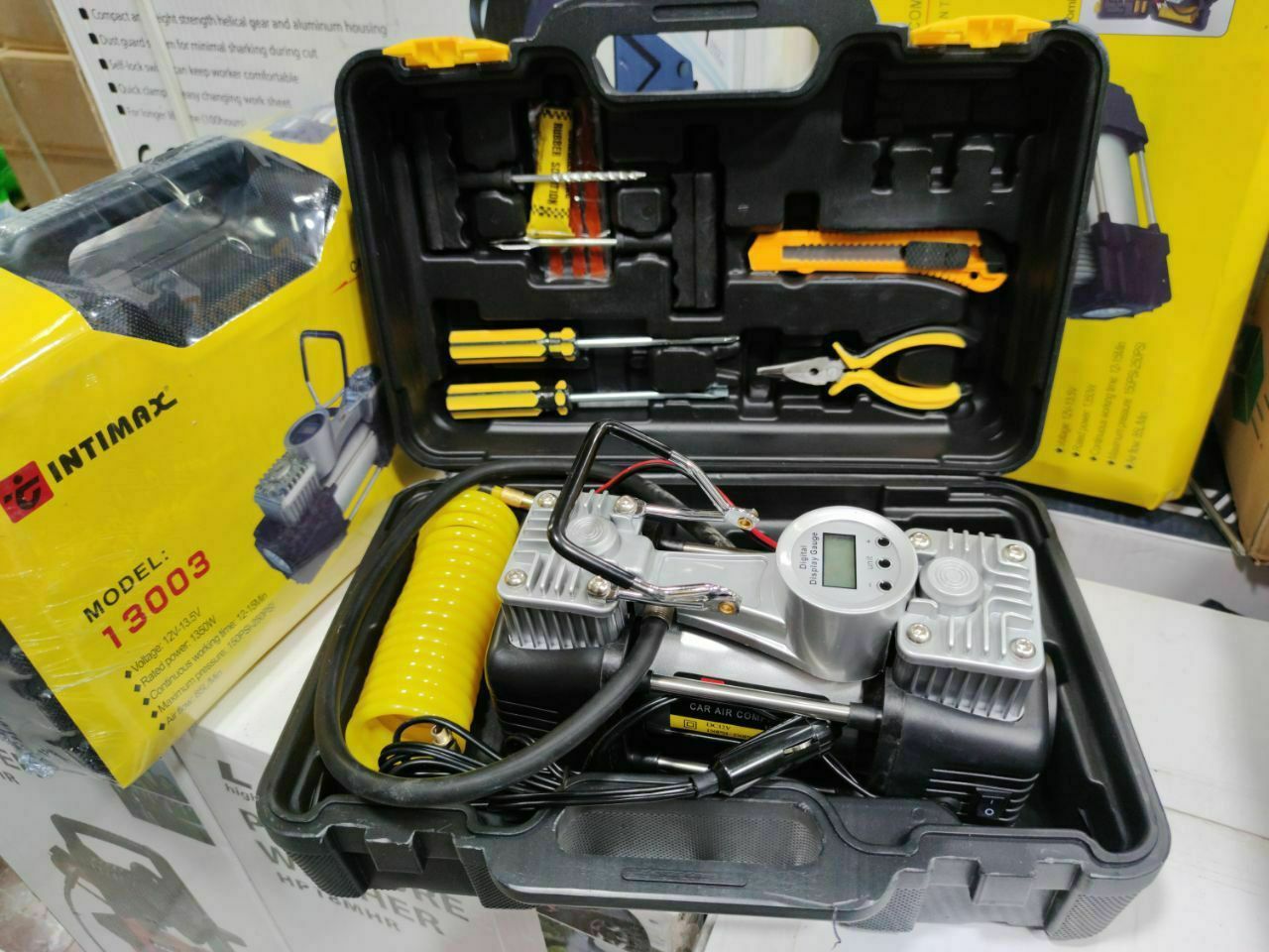  کمپرسور فندکی دوسیلندر با لوازم اینتی مکس