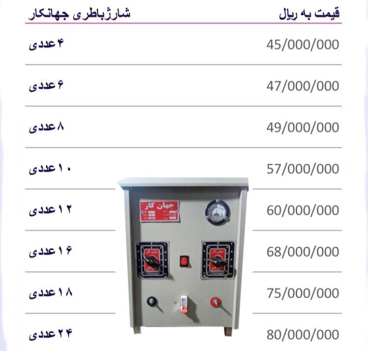 شارژباطری جهان کار