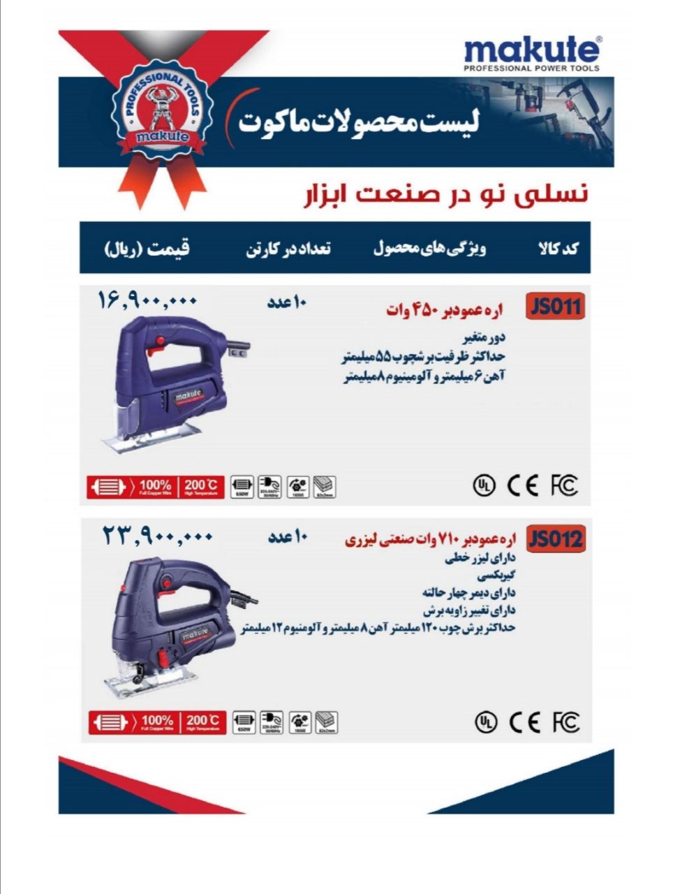  اره های عمودبر درجه یک برند ماکوت