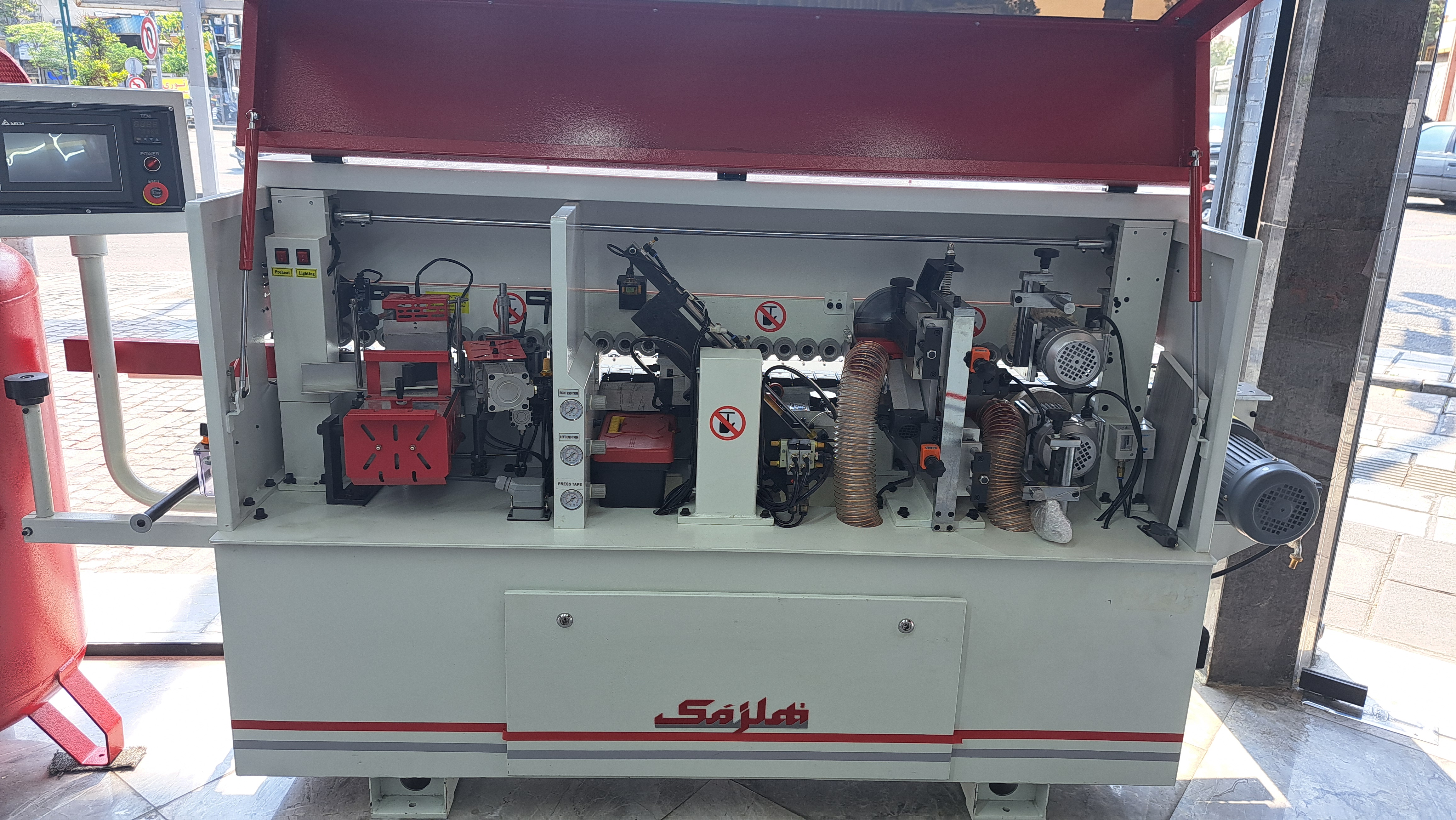 لبه چسبان ۴ ایستگاه نیمه صنعتی هلزمک