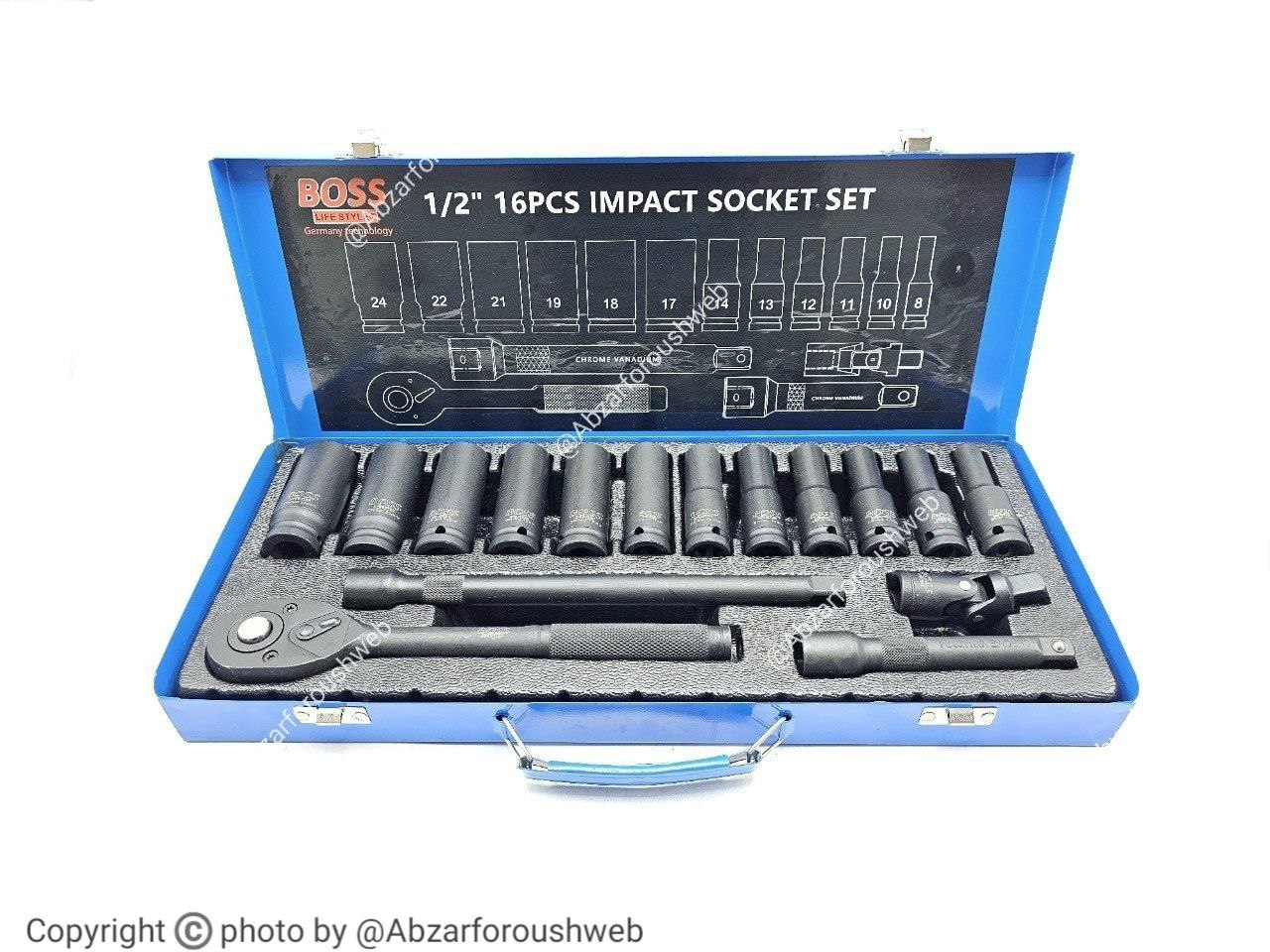 ⭐️ جعبه بکس ۱۶ عددی پایه بلند صنعتی فشار قوی باس