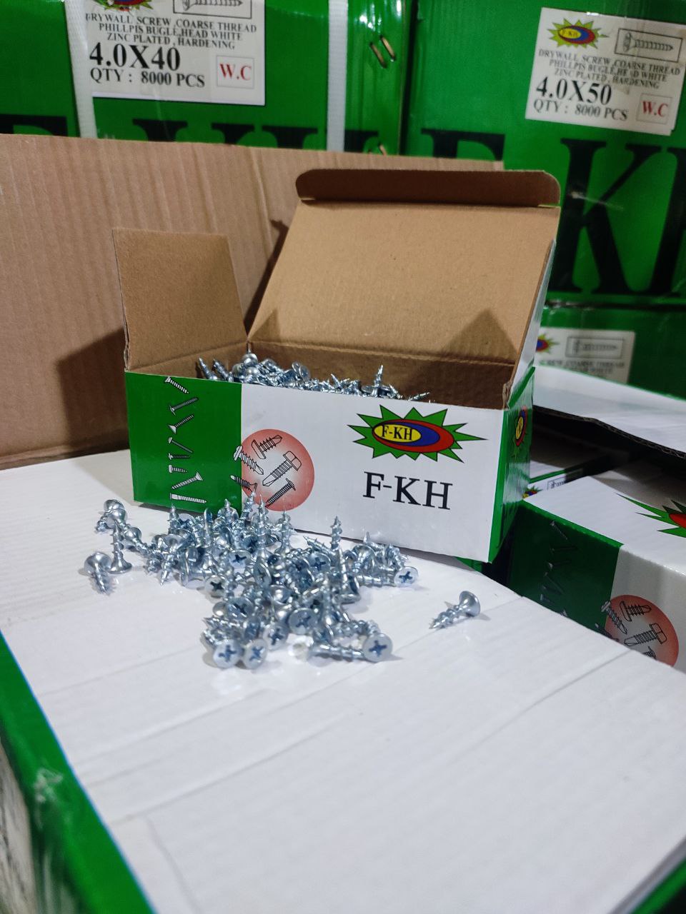 پیچ ام دی اف سفید F-KHپارتی نقدی و چکی