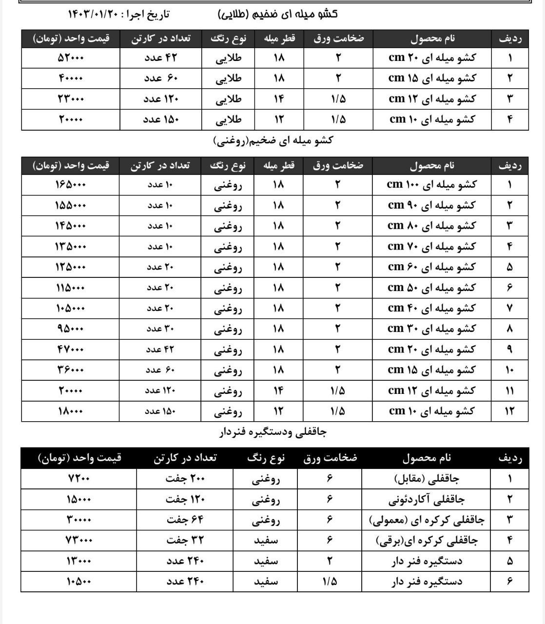  پخش انواع لولا سرنیزه جاقفلی کشو میله ای شامل درصد تخفیف عالی میدان حسن آباد کوچه شجاعی کوچه فتحعلی