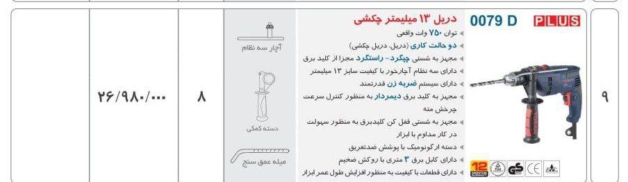 دریل۱۳ ۰۰۷۹ توسن 