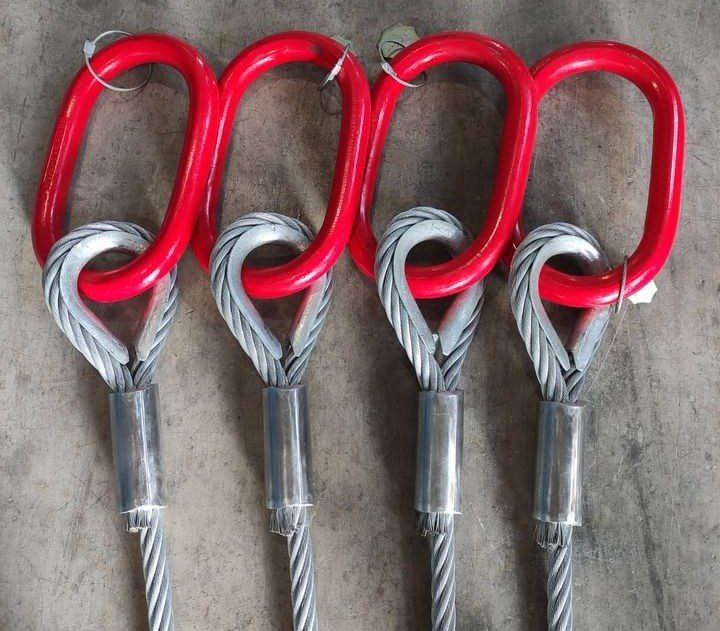 اسلینگ سیم بکسل Wire rope sling در واقع سیم بکسلی است که به متراژ مورد نیاز برش خورده و در دو طرف دا