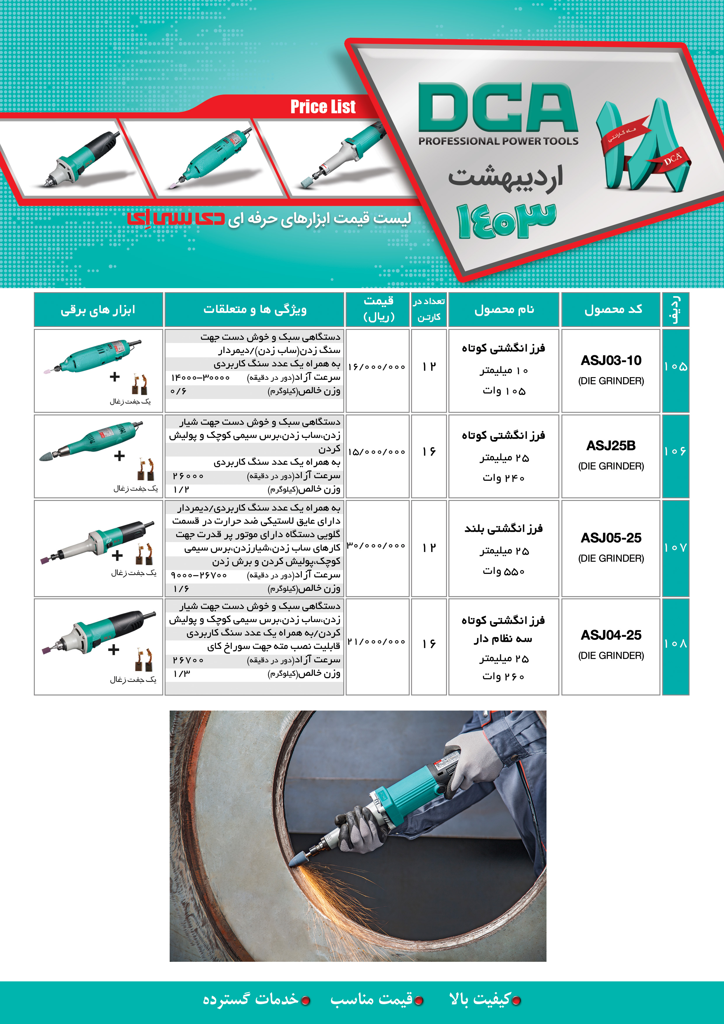لیست قیمت اردیبهشت 1403