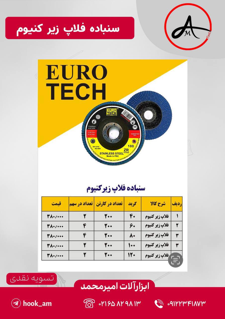 سنباده فلاپ زیر کنیوم یورو تک