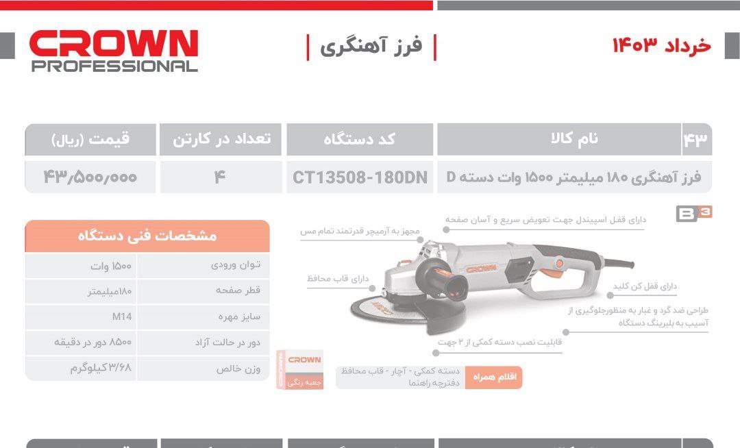 فرزاهنگری ۱۵۰۰وات کرون  