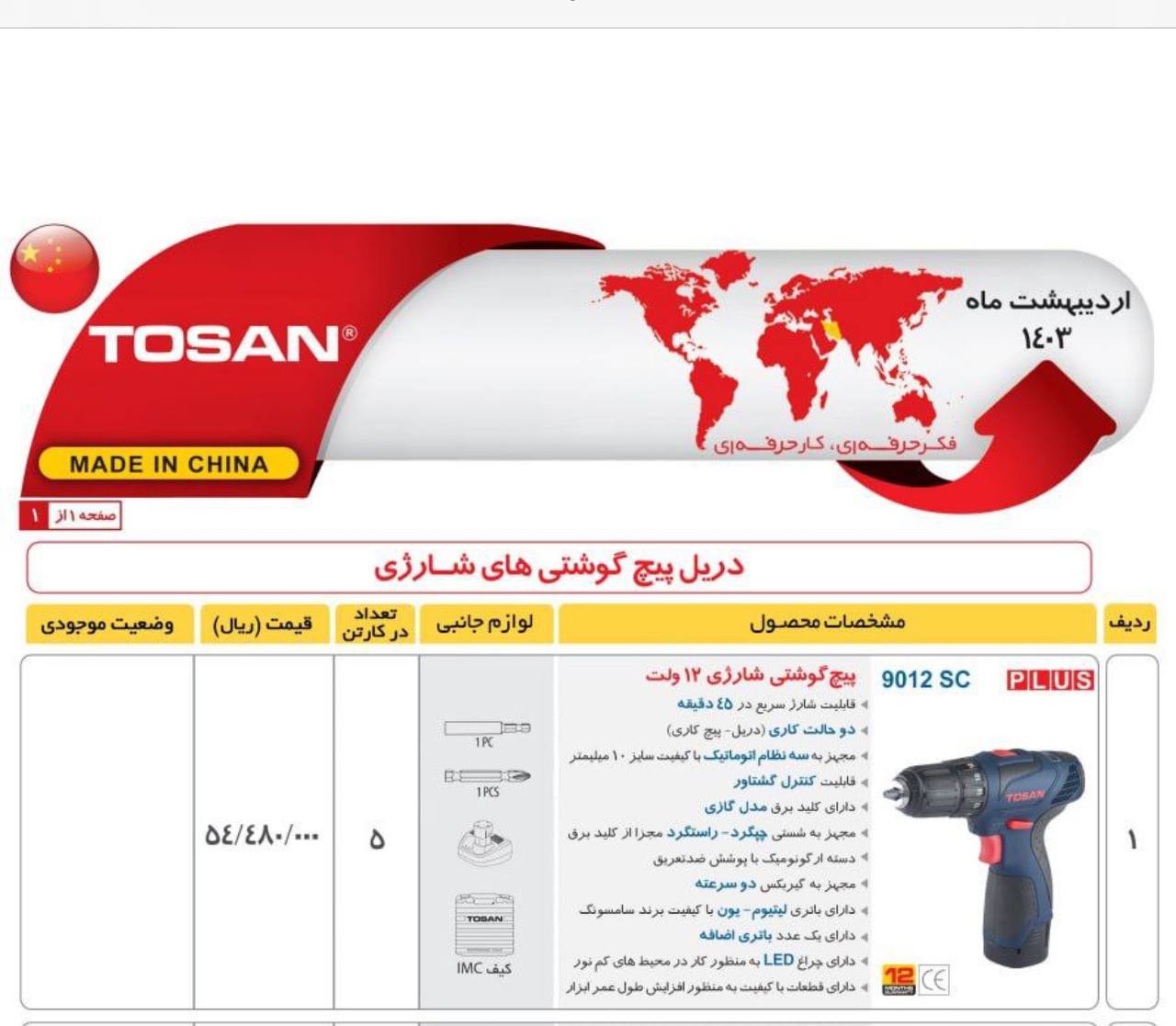 شارژی ۹۰۱۲توسن 