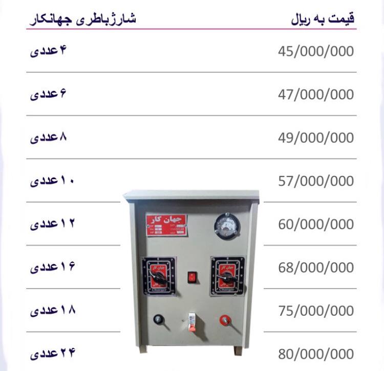 شارژباطری جهان کار