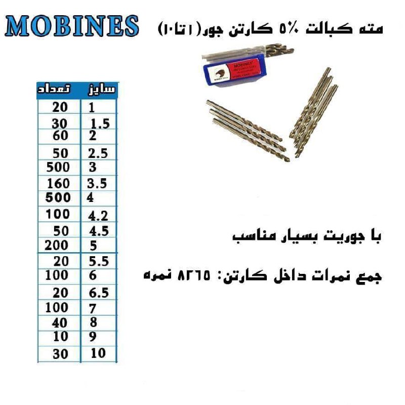 مته صندوقی جور مبینس
