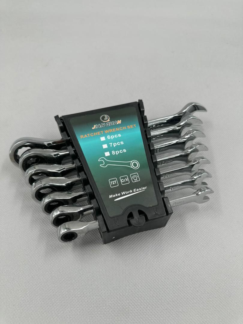 آچار یکسر جغجغه ۷ عددی پلکانی