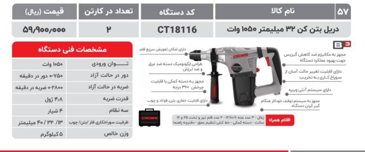 بتن کن ۱۸۱۱۶کرون