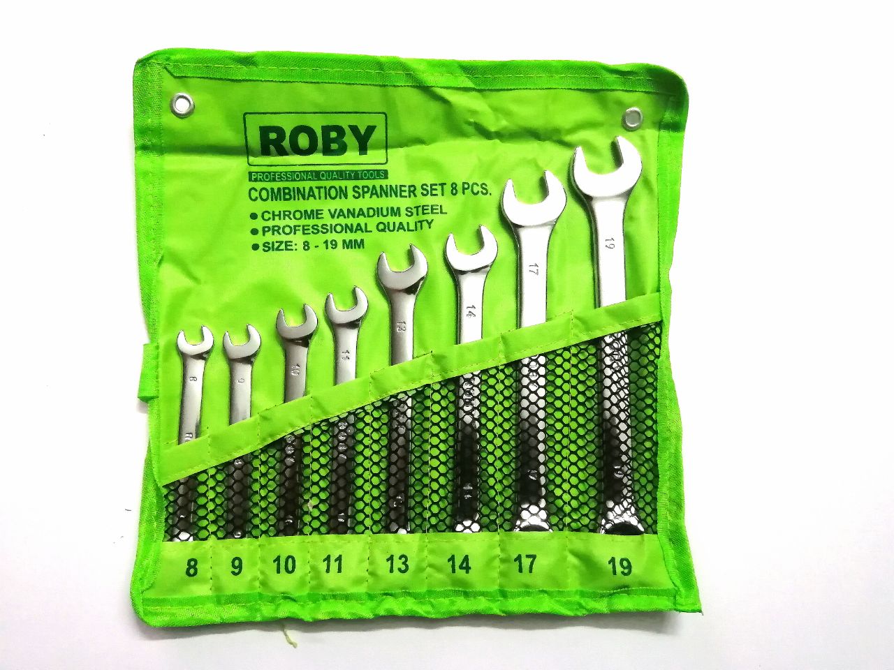 آچار یکسر 8عددی کیفی  استیل ROBY 