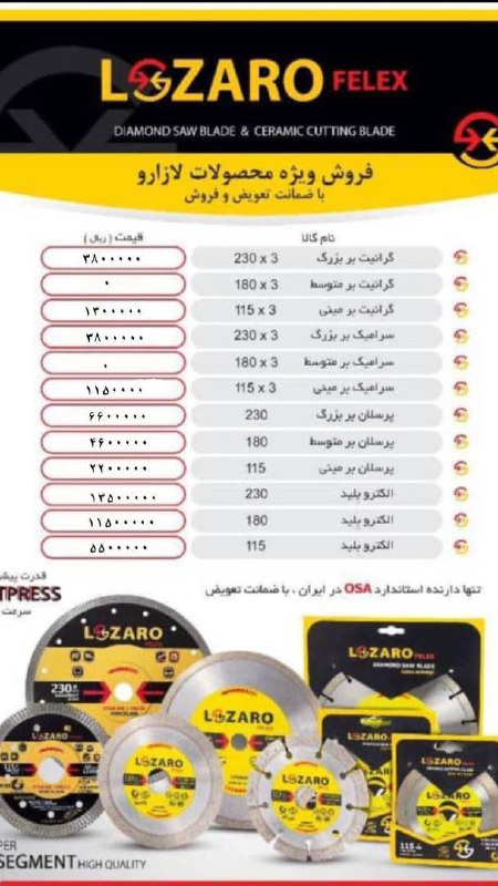 محصولات لازارو