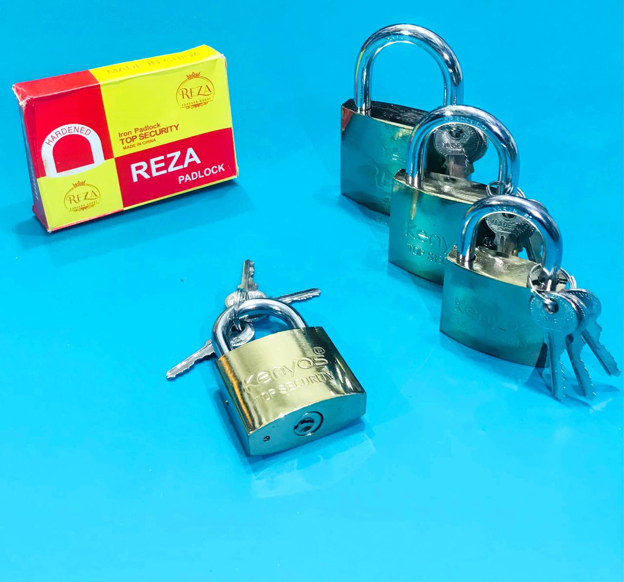  قفل اویز طرح برنجی 