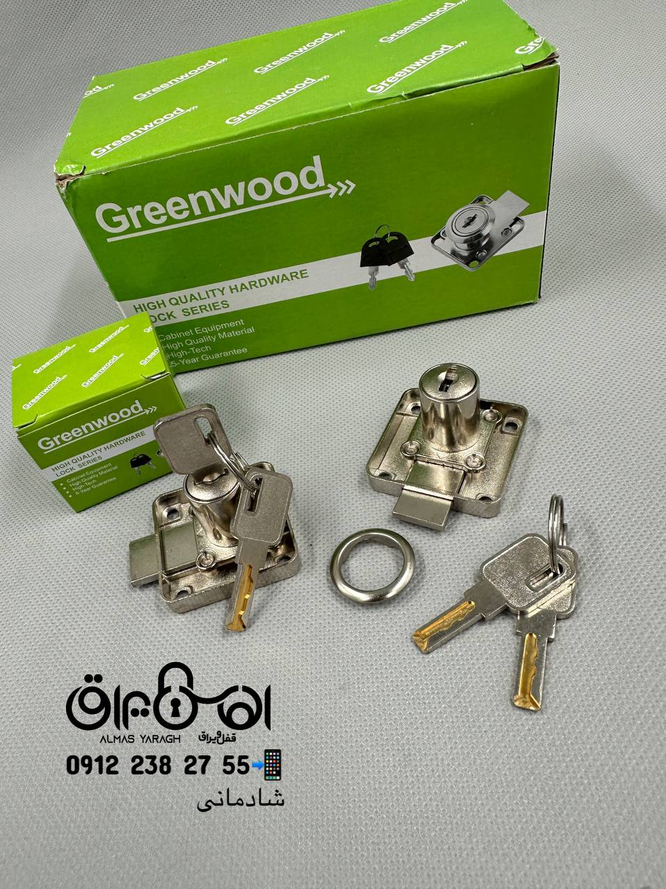  ⭐️قفل تک پله طرح رونیس کلید ماری greenwood ⭐️ کلید برنجی شیار ماری خاص⭐️ کیفیت عالی-باضمانت⭐️ قیمت 