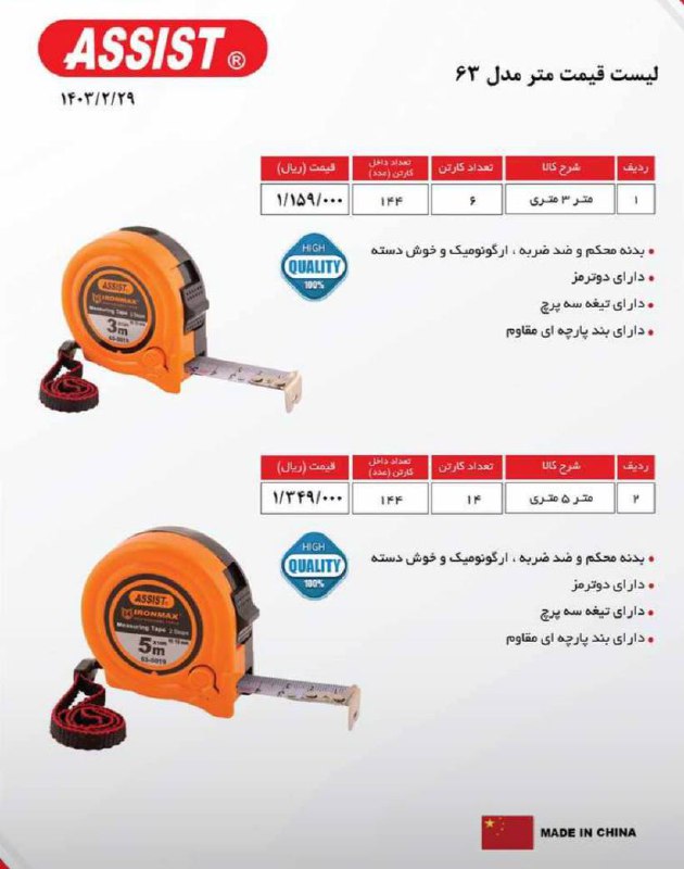 متر های ASSIST 