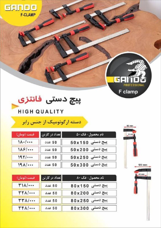  پیچ دستی فانتزی درجه یک گاندو