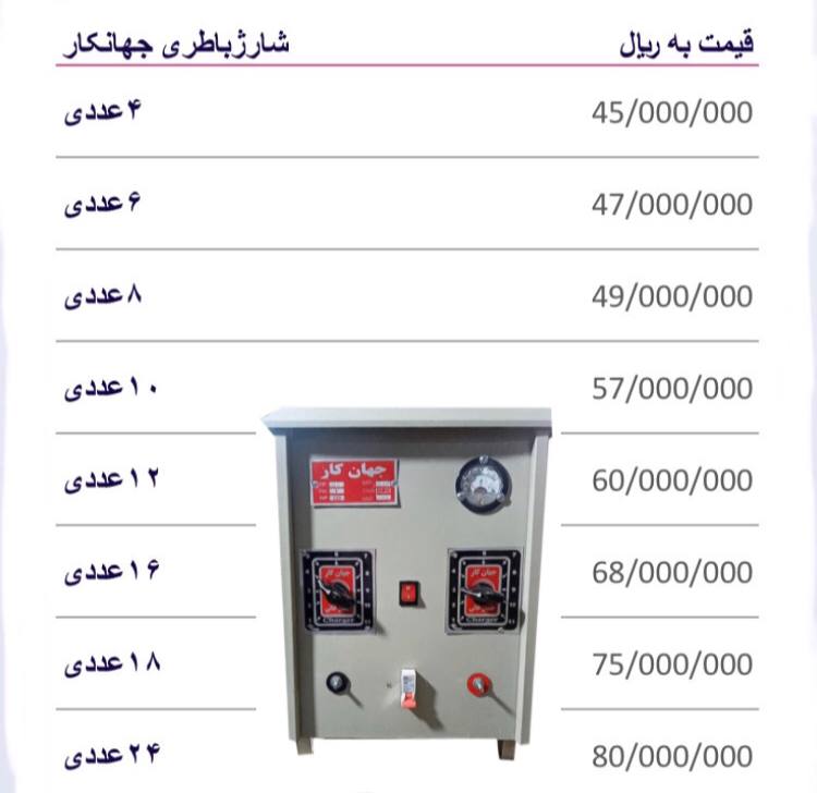 شارژباطری جهان کار
