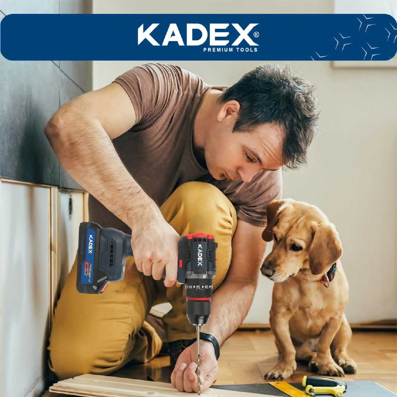 دریل شارژی چکشی براشلس 20 ولت دوسرعته به همراه کیف و 2عدد باتری کادکس KADEX  - مدل K6020
