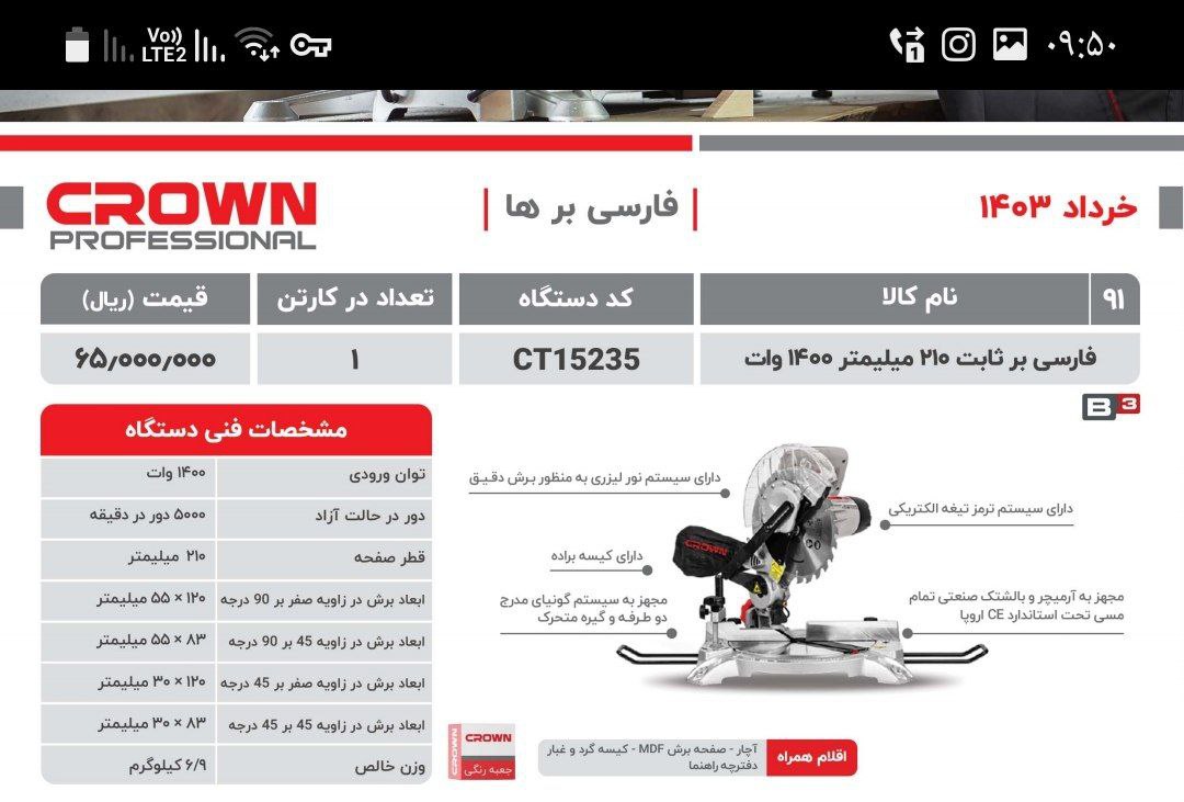 فارسی بر ۲۱ثابت   کرون  