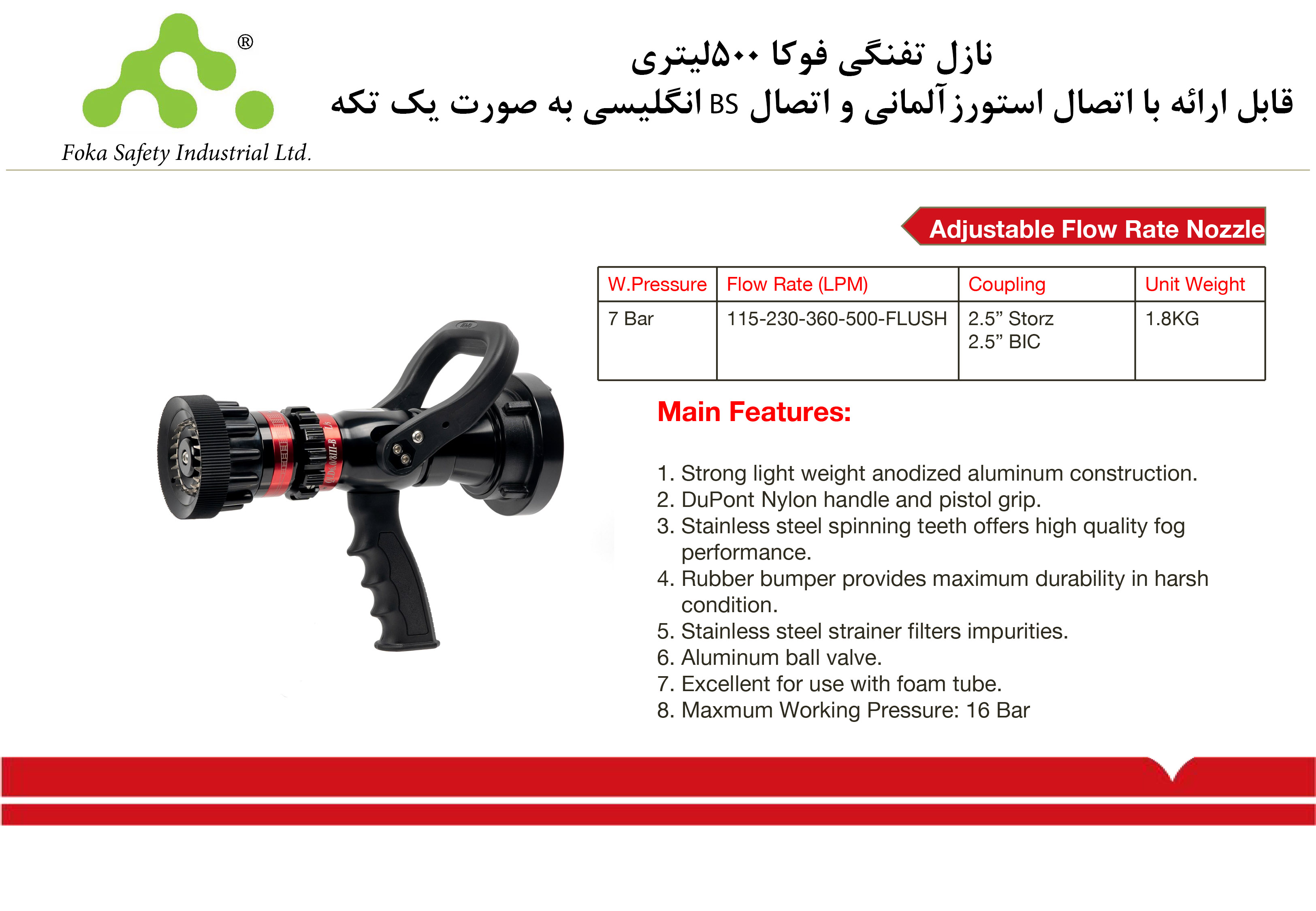 نازل تفنگی فوکا ۵۰۰ لیتری