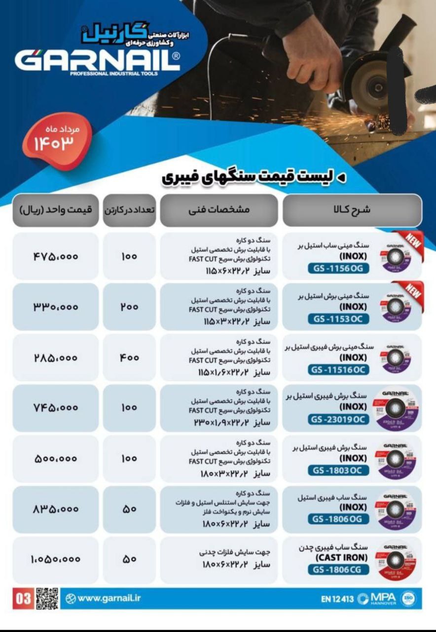 فروش کلیه محصولات گارنیل 