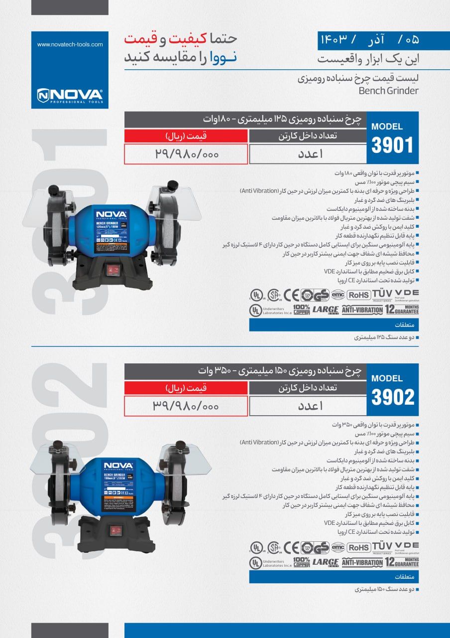 سنباده رومیزی نووا