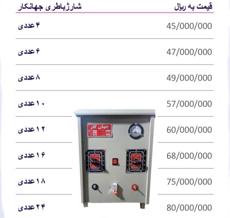 شارژباطری جهان کار