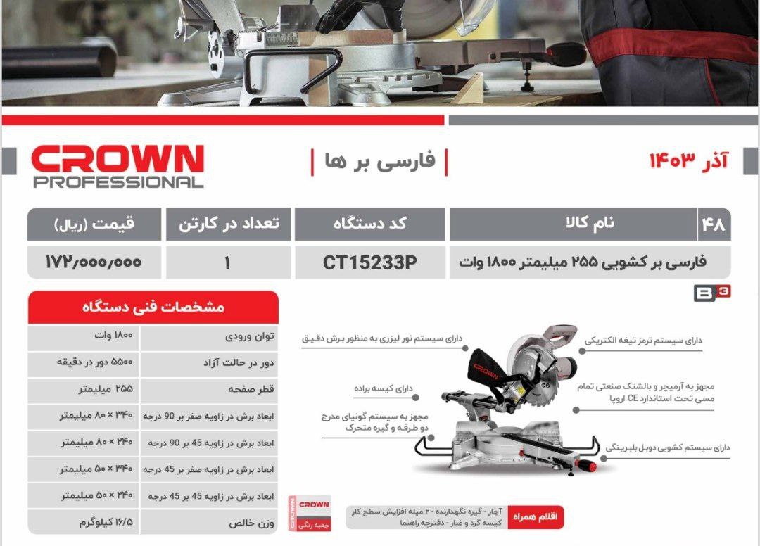 فارسی بر ۲۵ کشویی کرون 