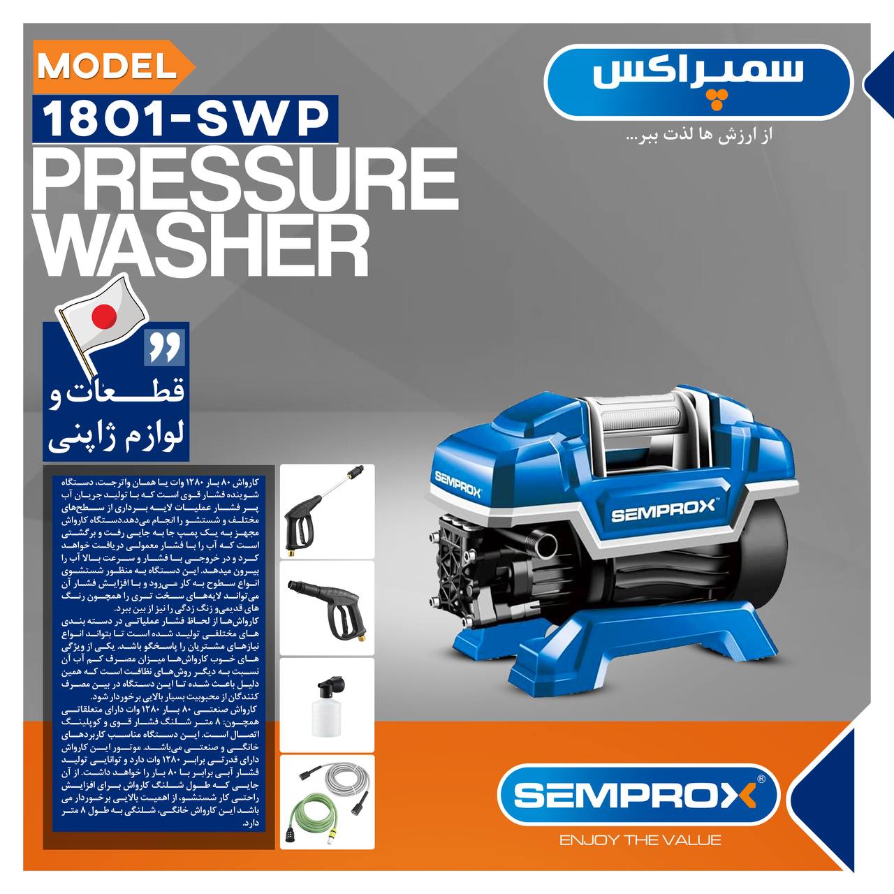 کارواش 80بار سمپراکس 
