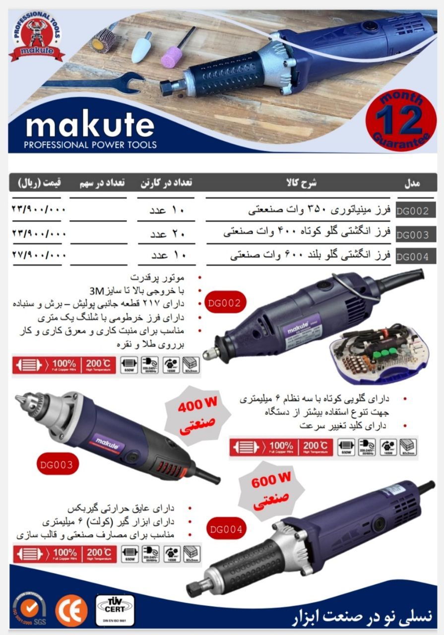  فرز انگشتی و مینیاتوری makute