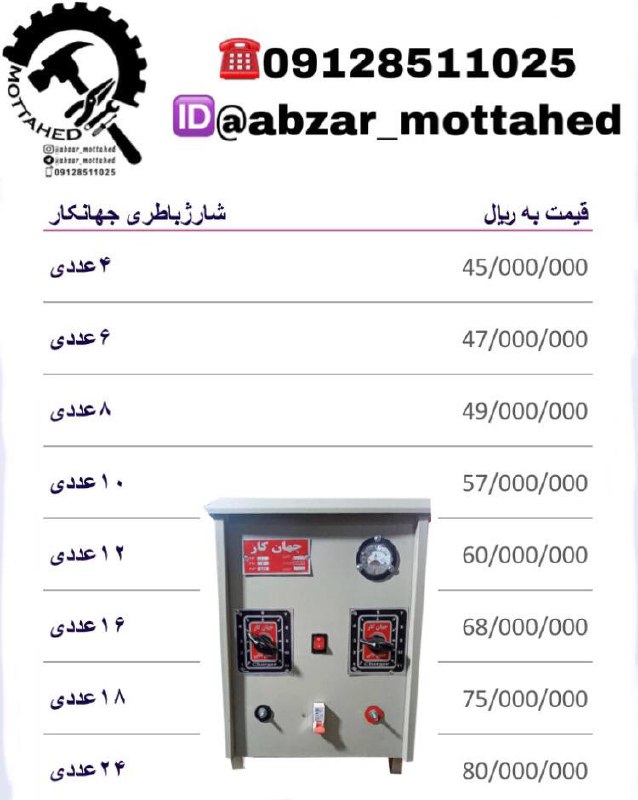 شارژباطری جهان کار