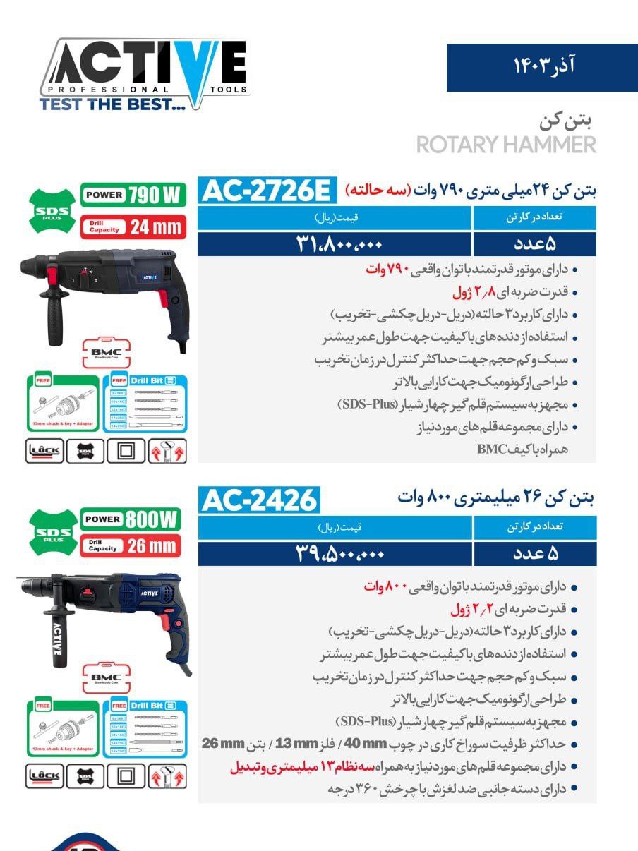بتن کن های اکتیو در مدل های مختلف موجود شد و آماده توزیع میباشد