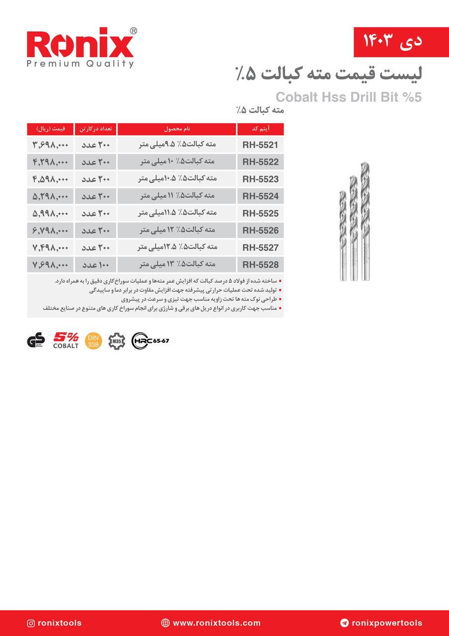 لیست قیمت دی ماه 1403