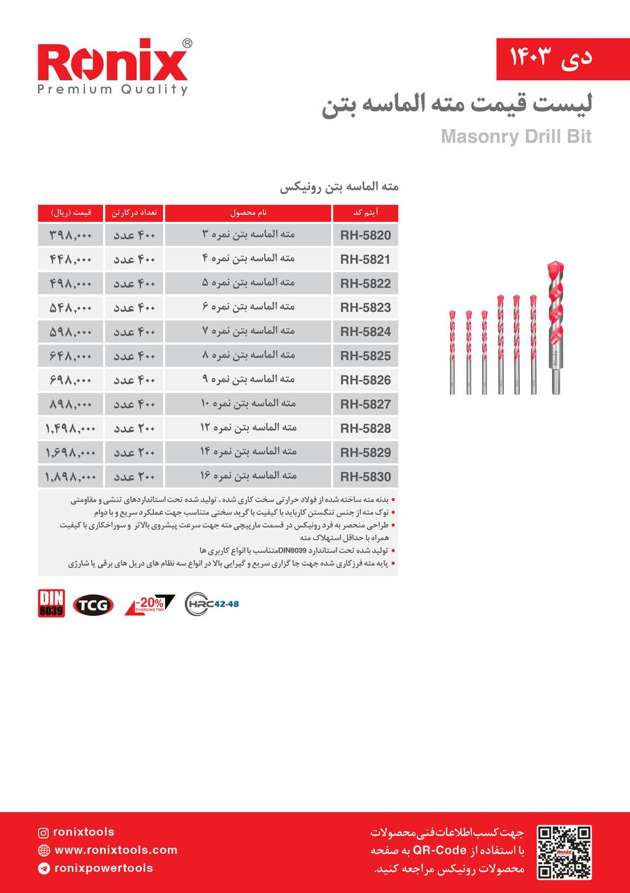 لیست قیمت دی ماه 1403