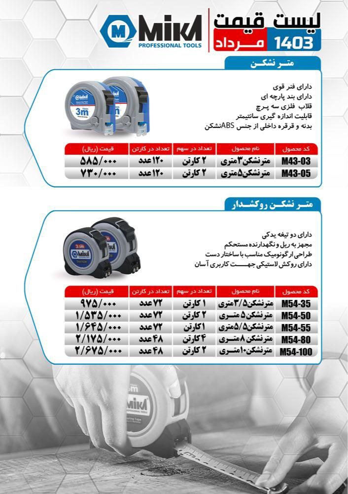 مترهای نشکن میکا با کیفیت عالی موجود شد و آماده توزیع میباشد 