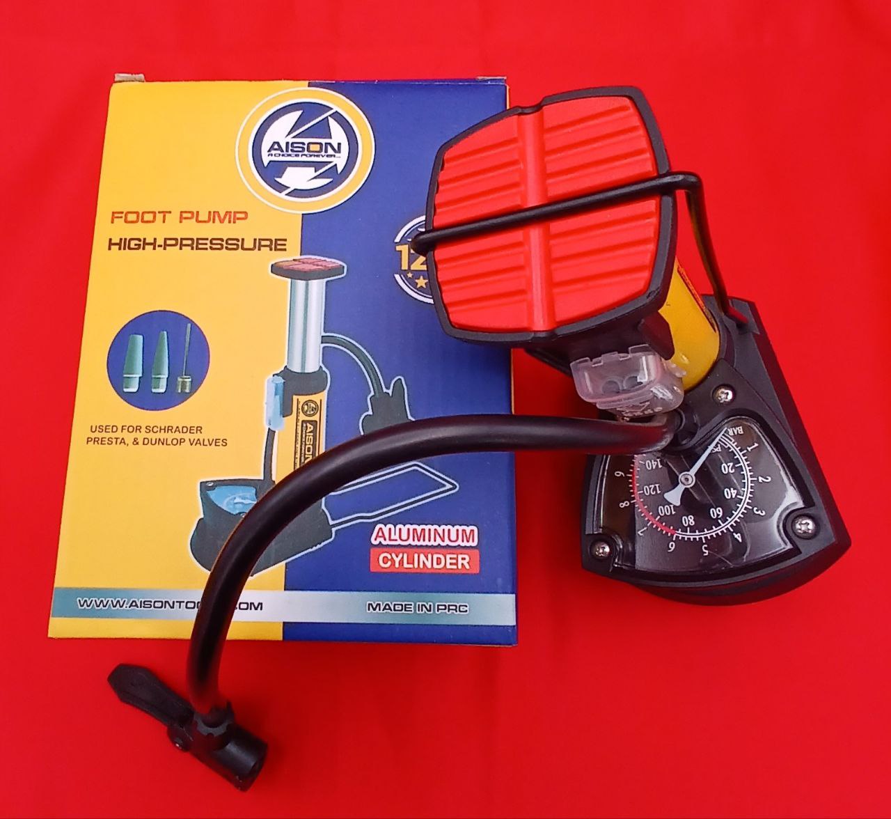 ⭕️تلمبه باد پایی ایستاده درجه دار چینی 