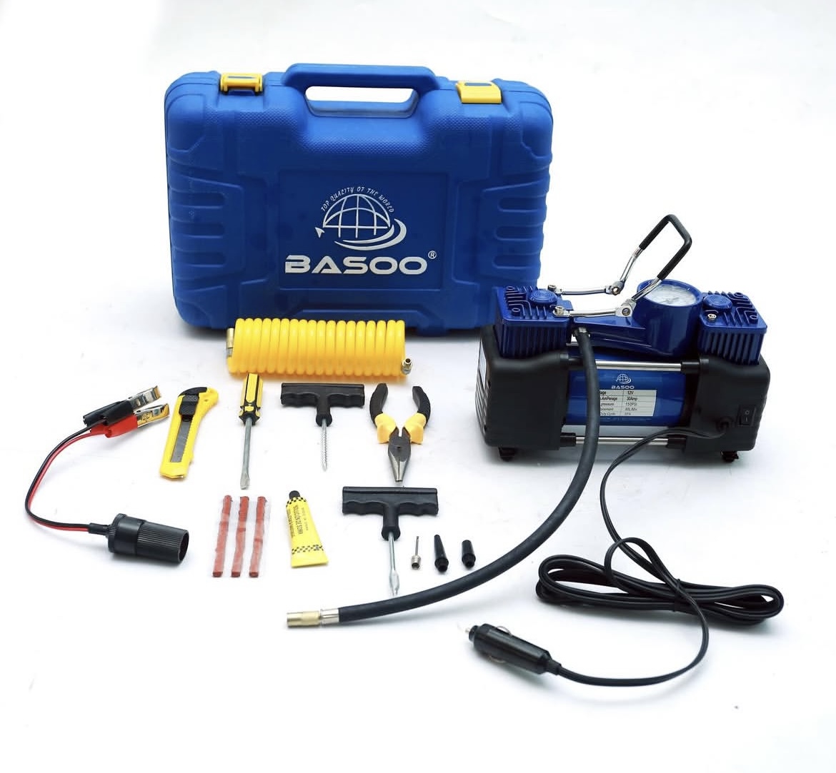 کمپرسور باد دو سیلندر فندکی باسو 