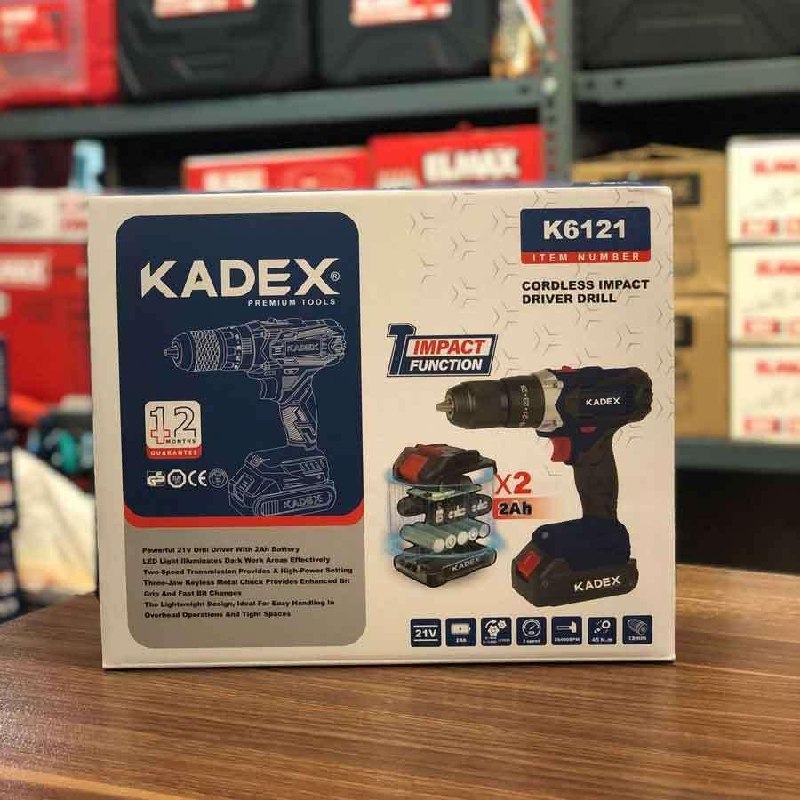 دریل شارژی ۲۱ولت چکشی کادکس 