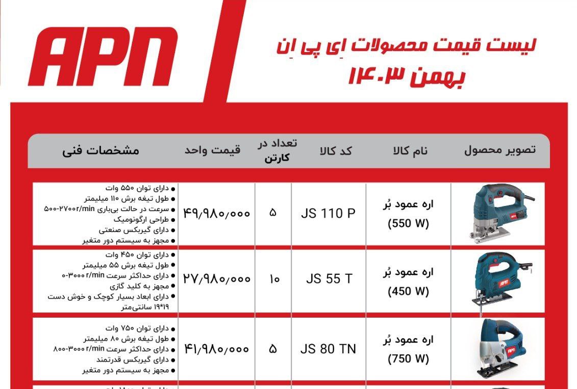 لیست جدید apn
