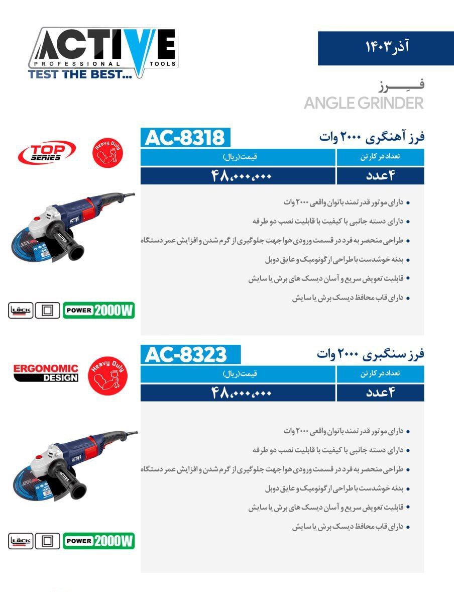 فرز آهنگری و سنگبری ۲۰۰۰ وات اکتیو موجود شد و آماده توزیع میباشد 