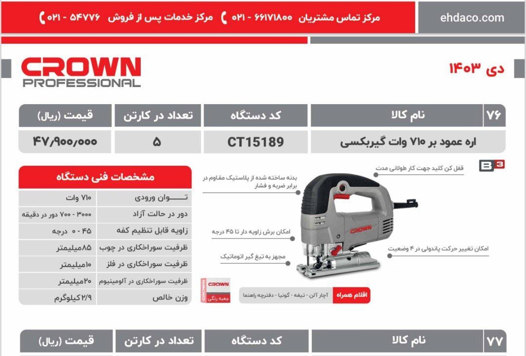   عمودبر ۷۱۰ وات کرون 