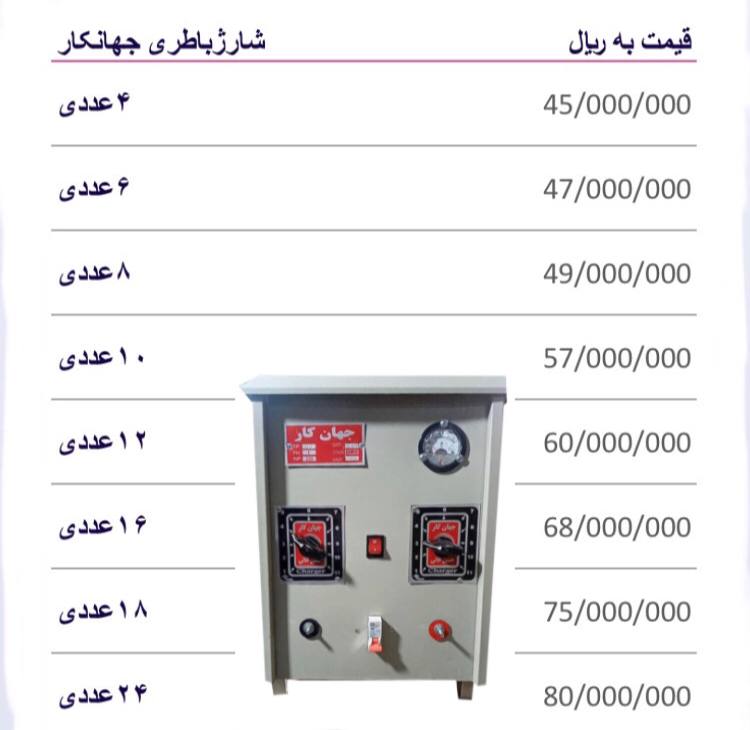 شارژباطری جهان کار