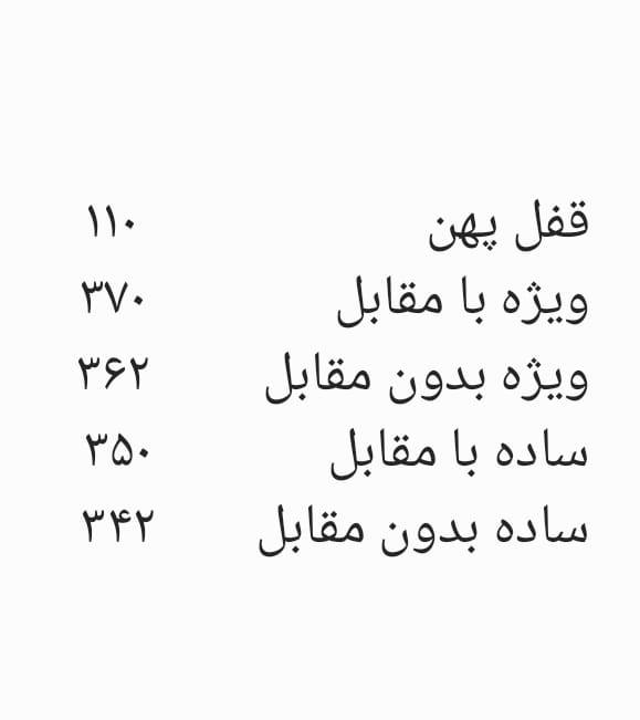 #لیست_قیمت محصولات #سپه
