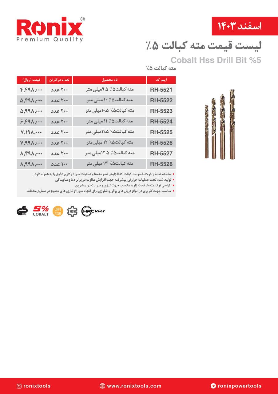 لیست قیمت اسفند 1403