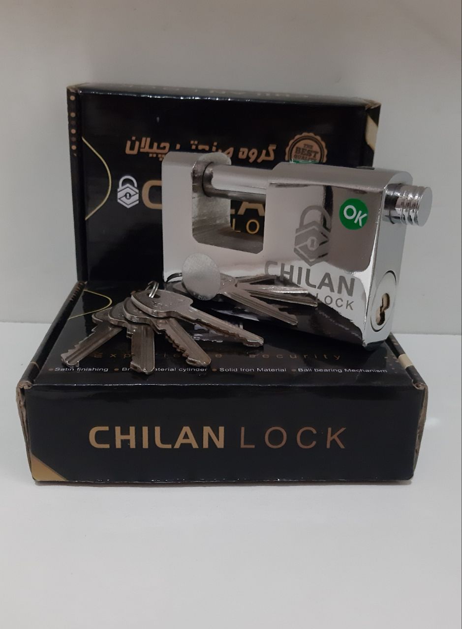  قفل کتابی  100 فولادی چیلان کلید دوشیار برنجی مغزی کامل برنجیییی کیفیت عالی/دارای ضمانت ضداسید/ضدبر