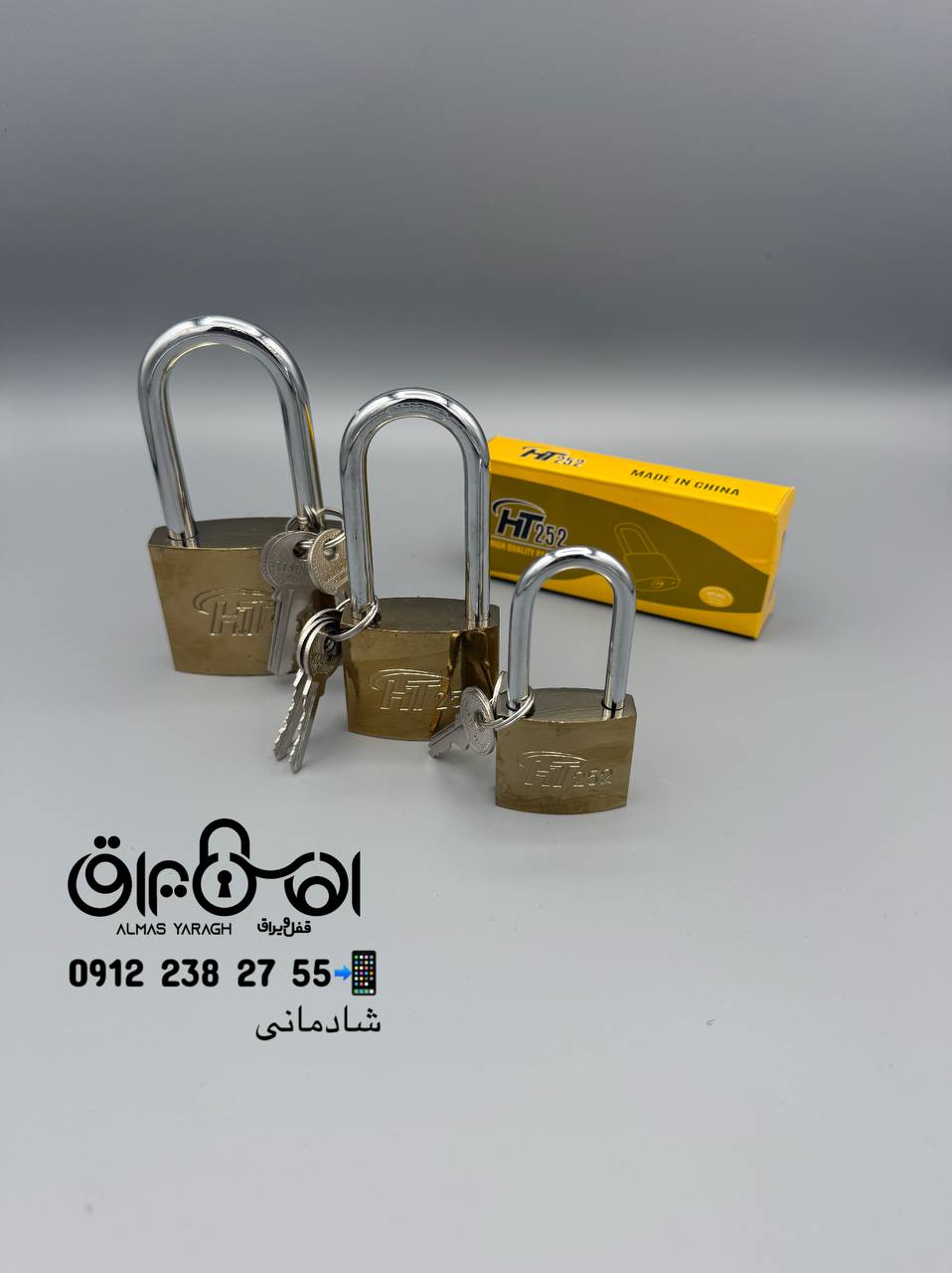  ⭐️قفل آویز پایه بلند HT252 ⭐️ سایز:-۳۸-۵۰-۶۳⭐️ میله ضخیم،کیفیت درجه۱،سنگین،با ضمانت⭐️ قیمت دست اول 