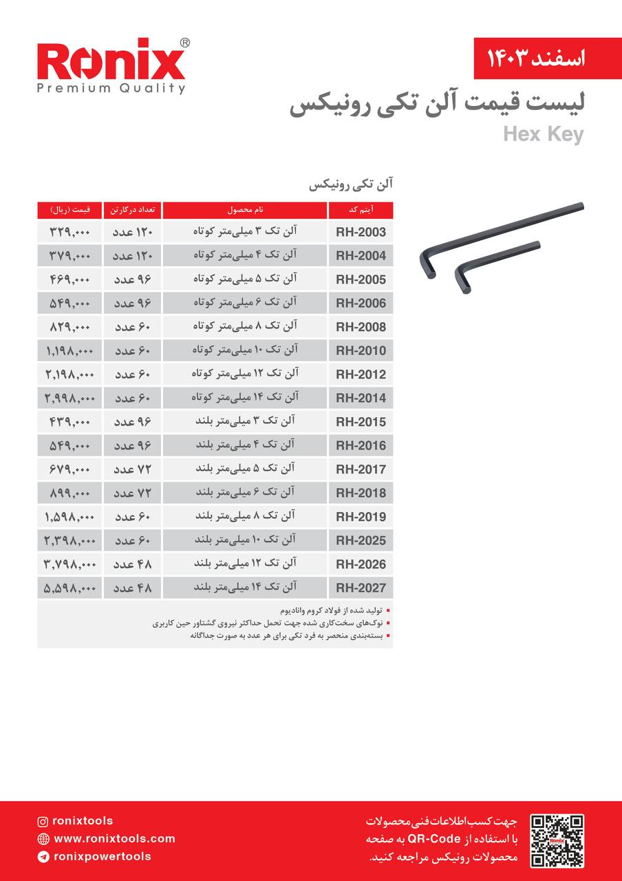 لیست قیمت اسفند 1403